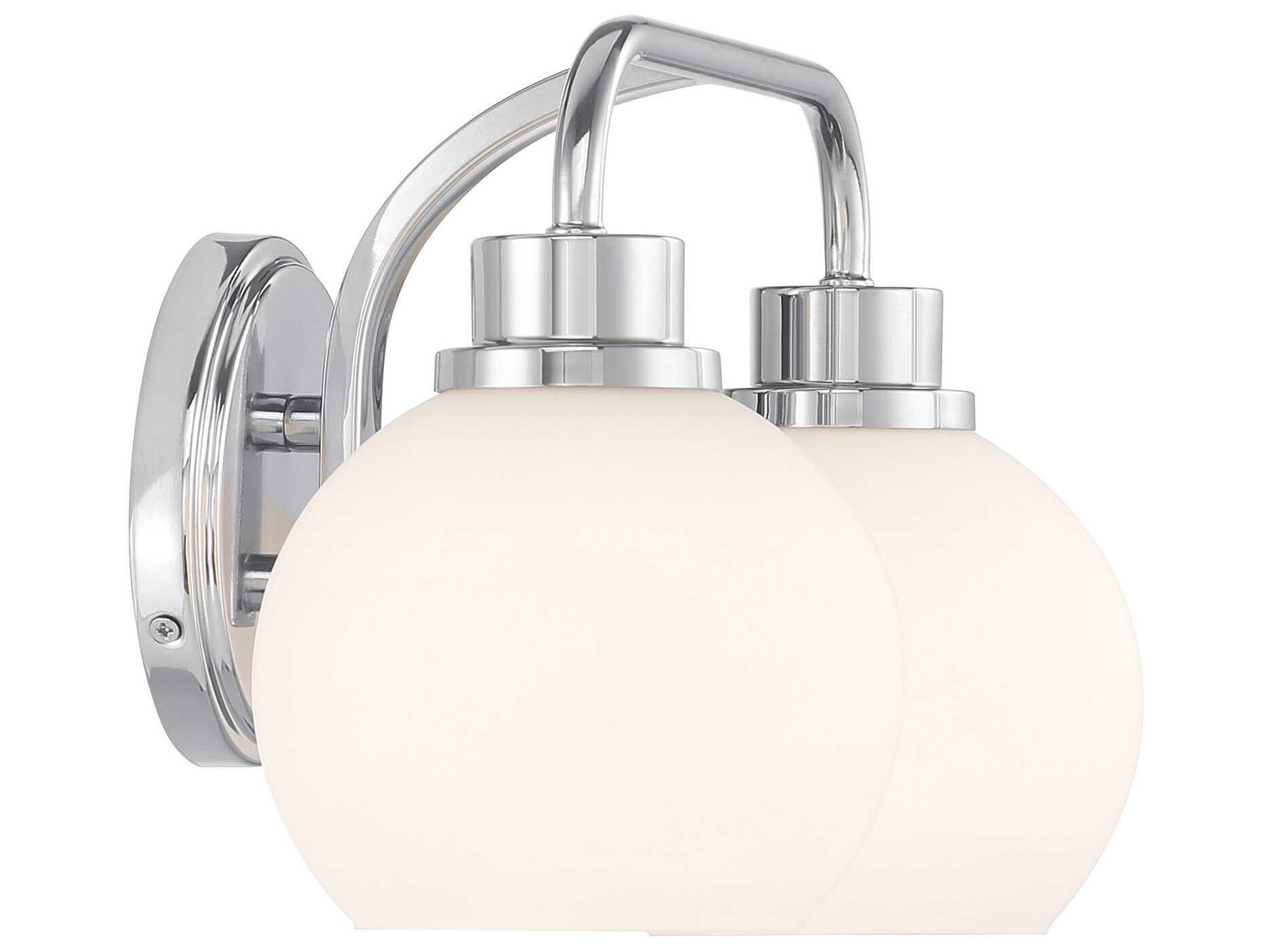 Savoy House Meridian 2-Light Chrome Vanity Light