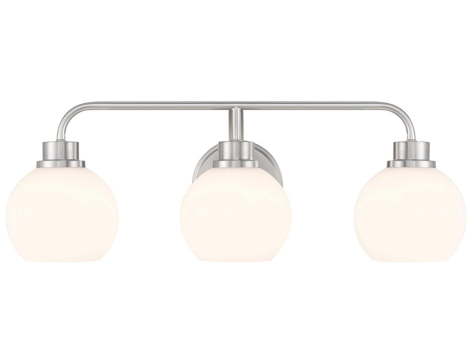 Savoy House Meridian 3-Light Brushed Nickel Vanity Light