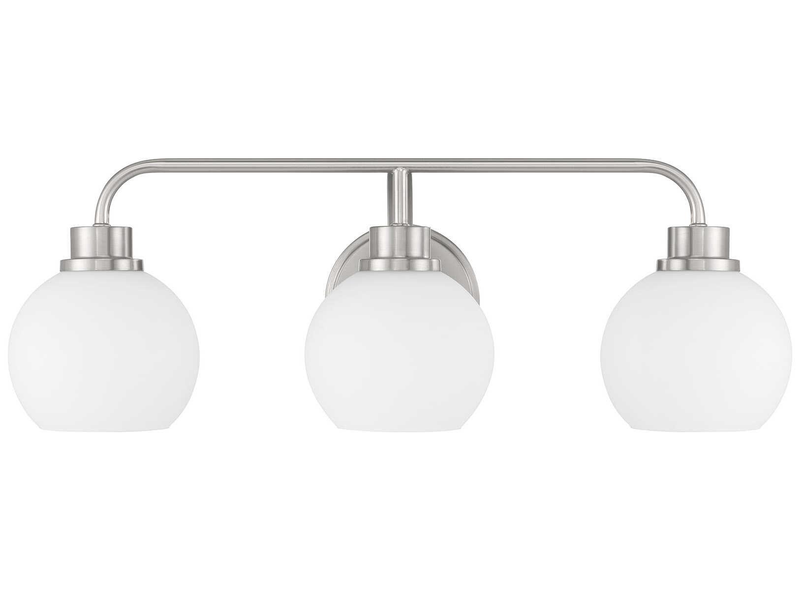 Savoy House Meridian 3-Light Brushed Nickel Vanity Light