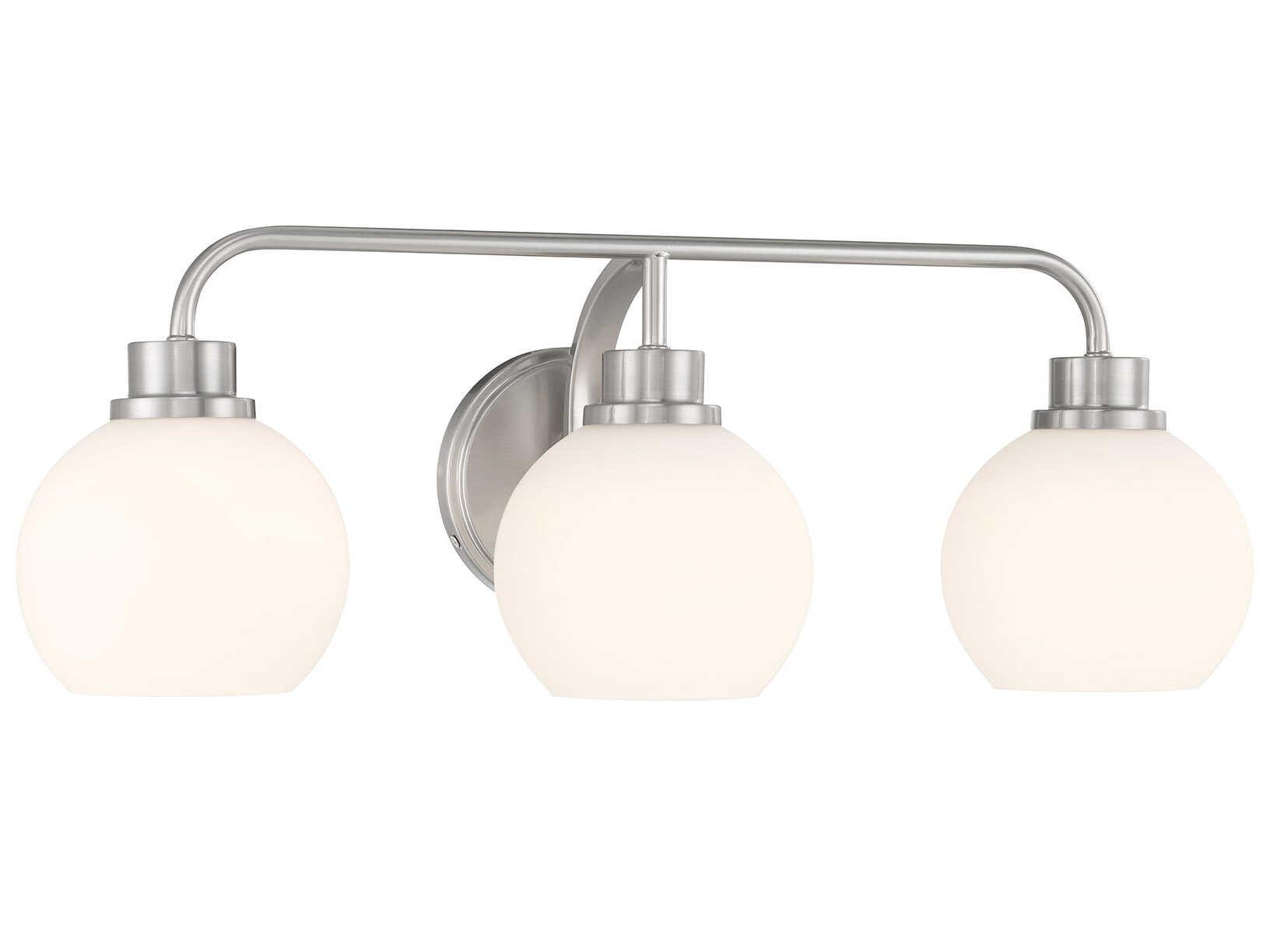 Savoy House Meridian 3-Light Brushed Nickel Vanity Light