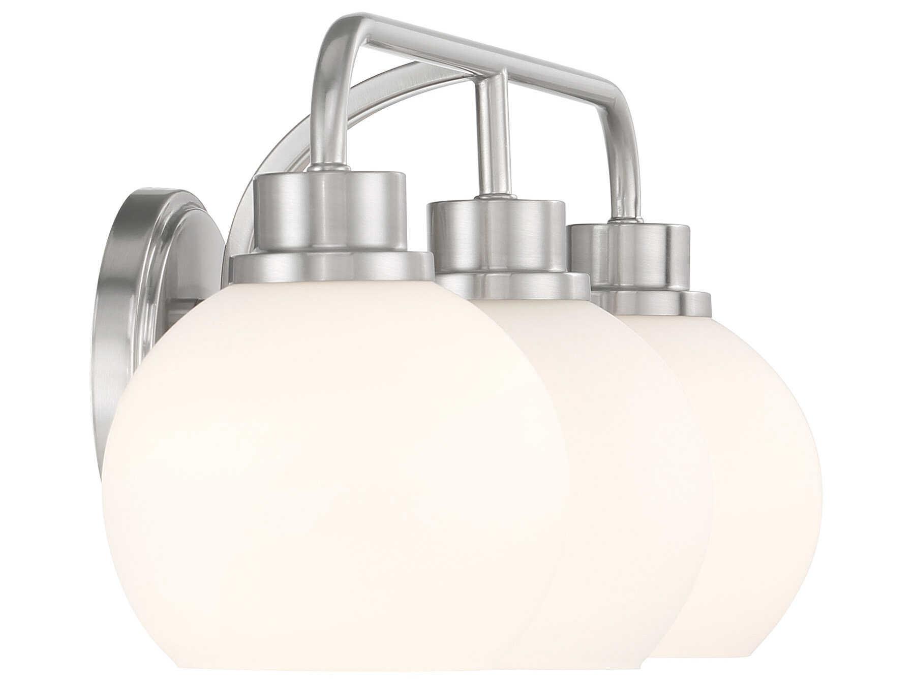 Savoy House Meridian 3-Light Brushed Nickel Vanity Light