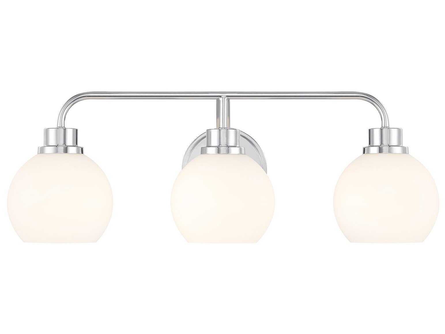 Savoy House Meridian 3-Light Chrome Vanity Light