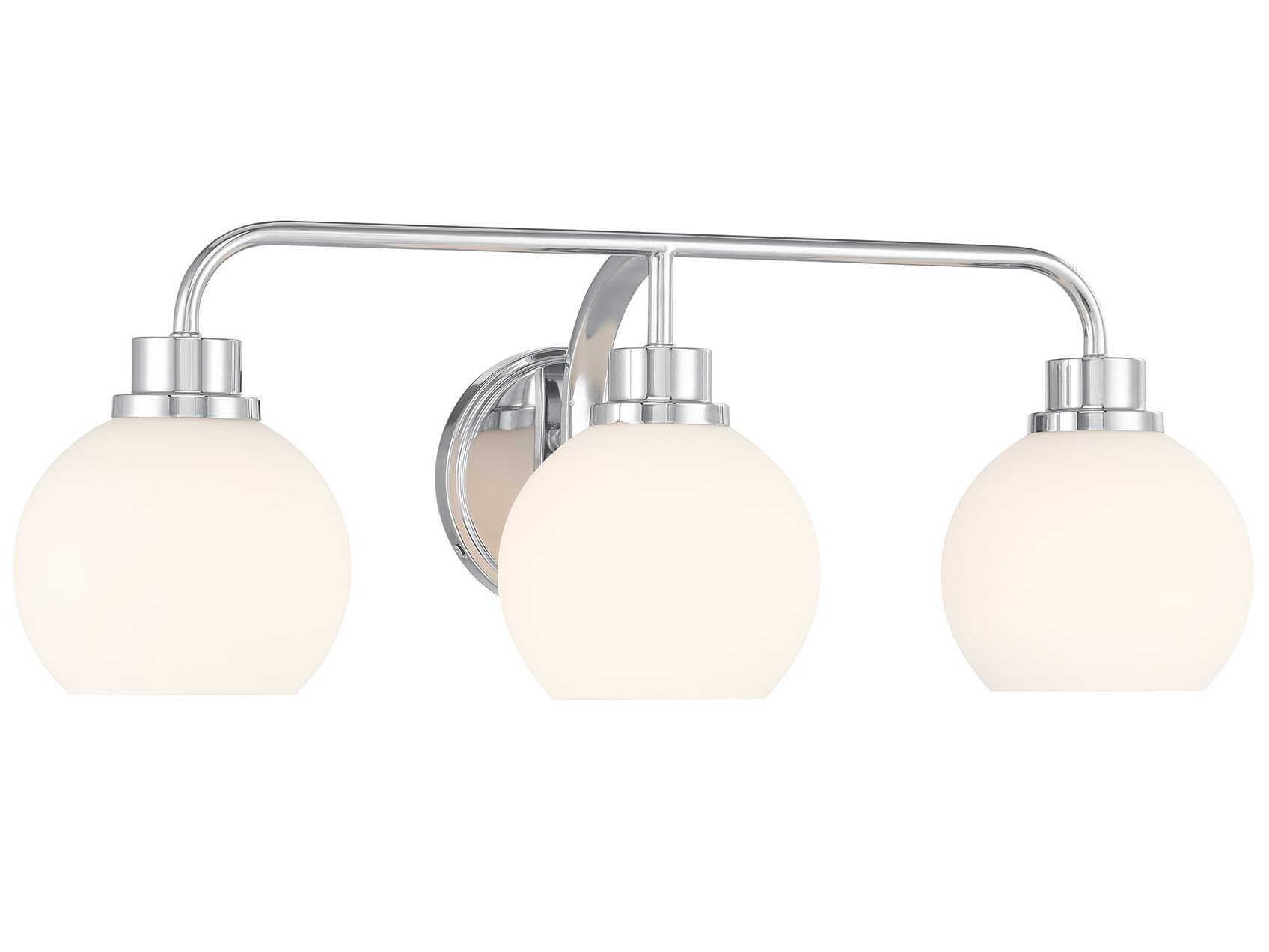 Savoy House Meridian 3-Light Chrome Vanity Light