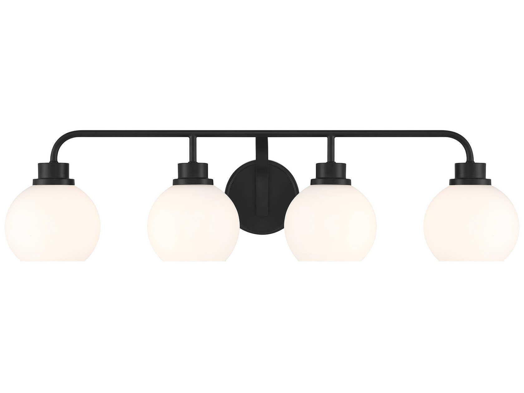 Savoy House Meridian 4-Light Matte Black Vanity Light