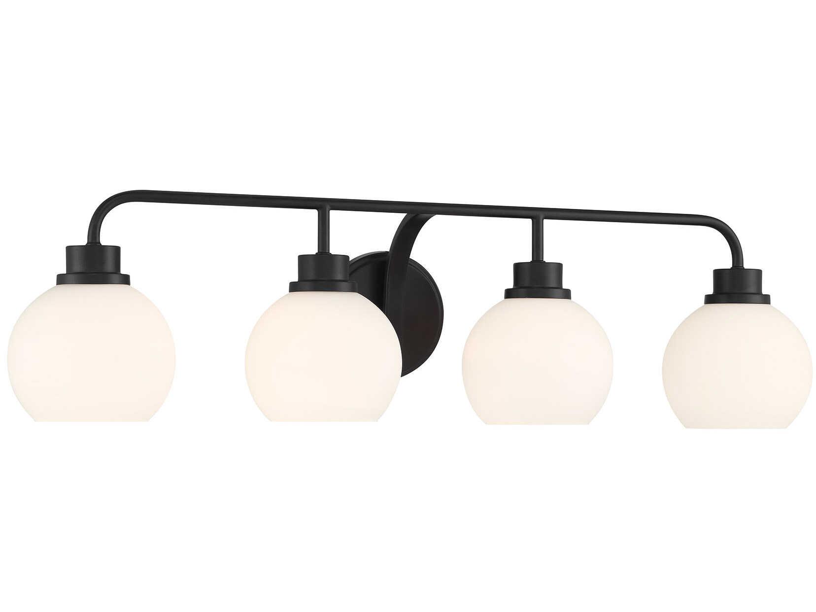 Savoy House Meridian 4-Light Matte Black Vanity Light