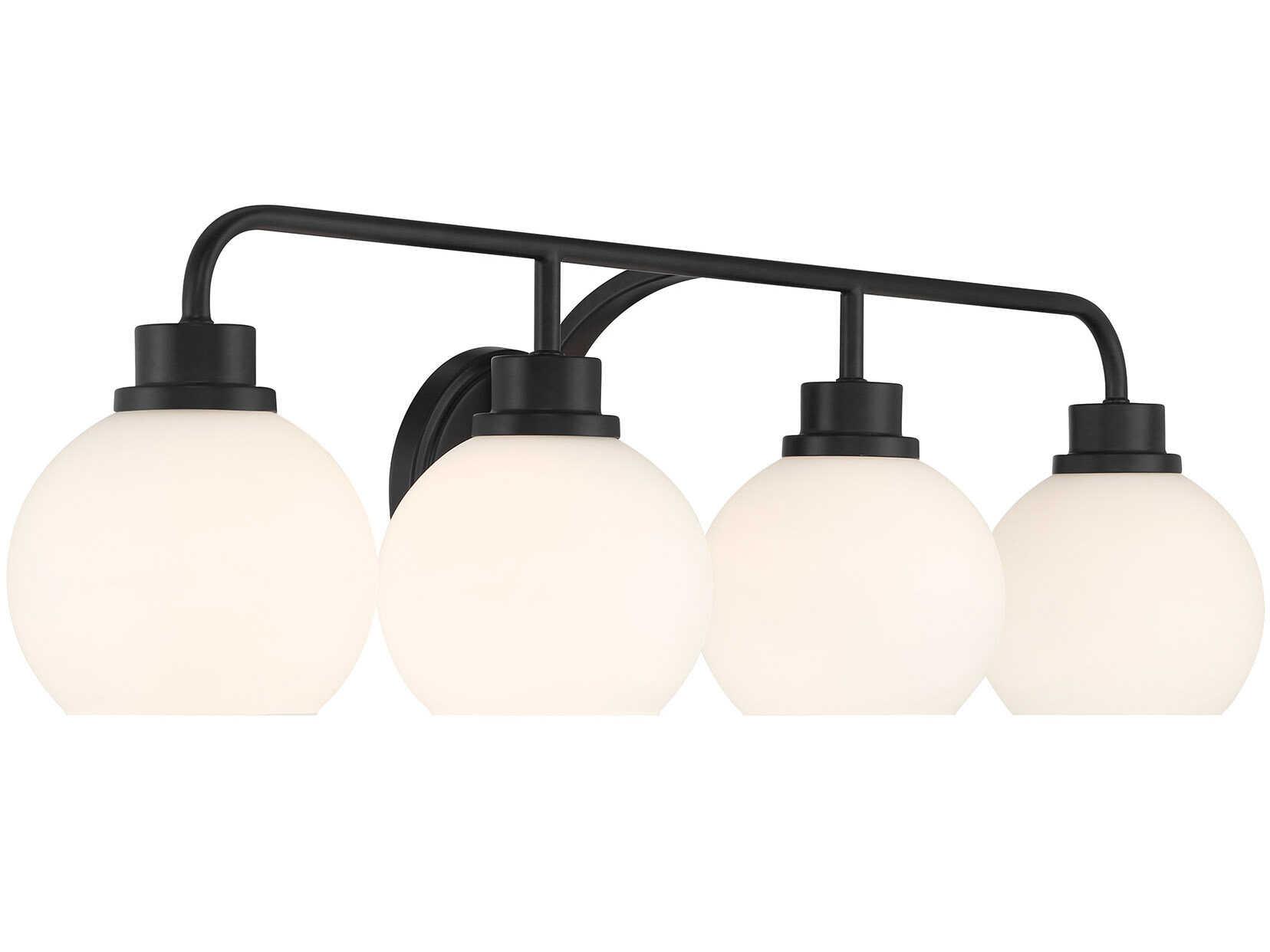 Savoy House Meridian 4-Light Matte Black Vanity Light