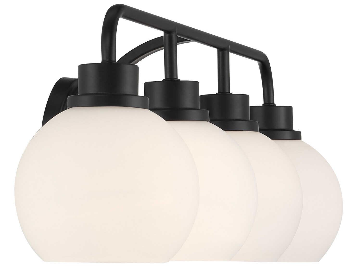 Savoy House Meridian 4-Light Matte Black Vanity Light