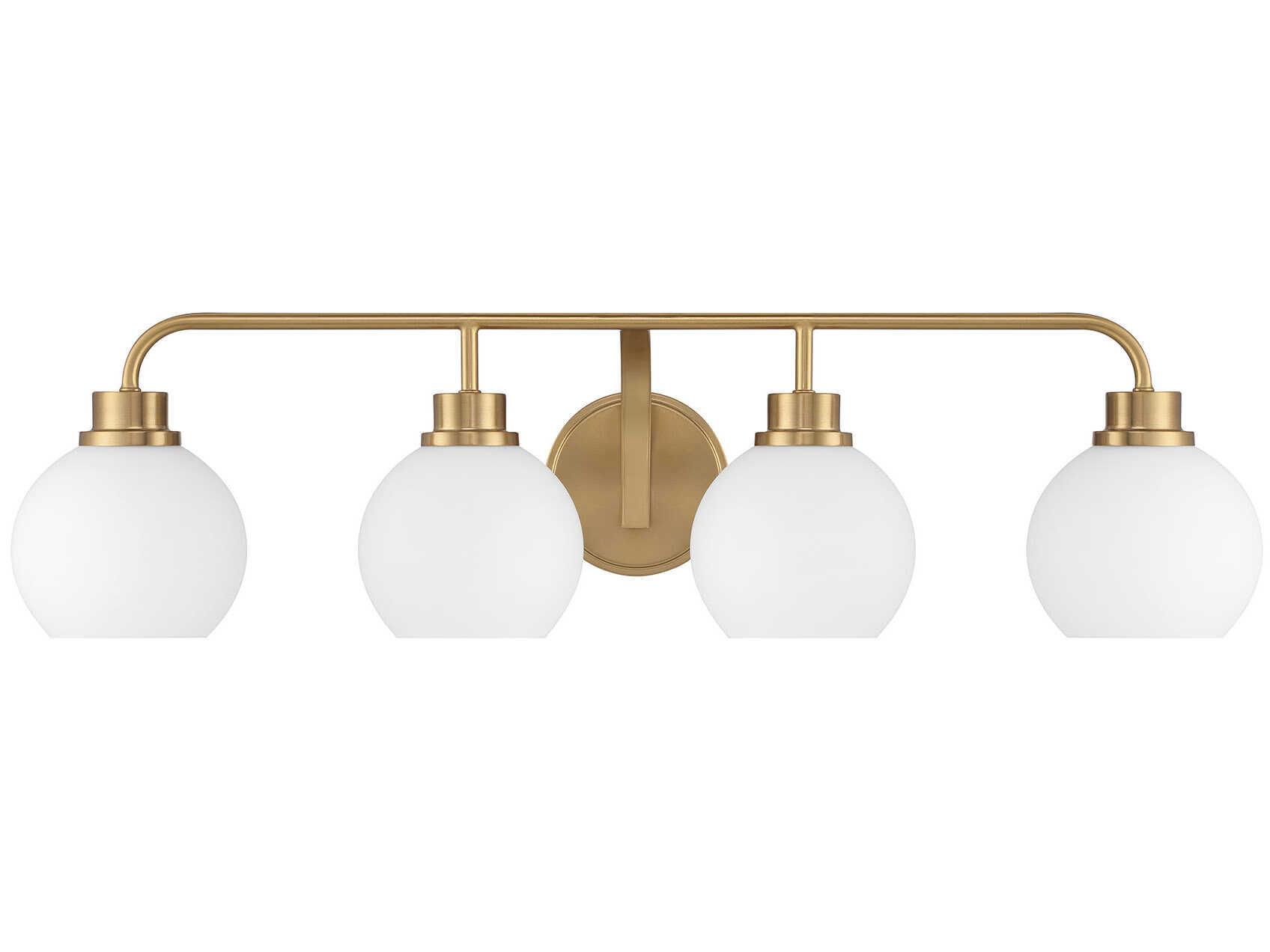 Savoy House Meridian 4-Light Natural Brass Vanity Light