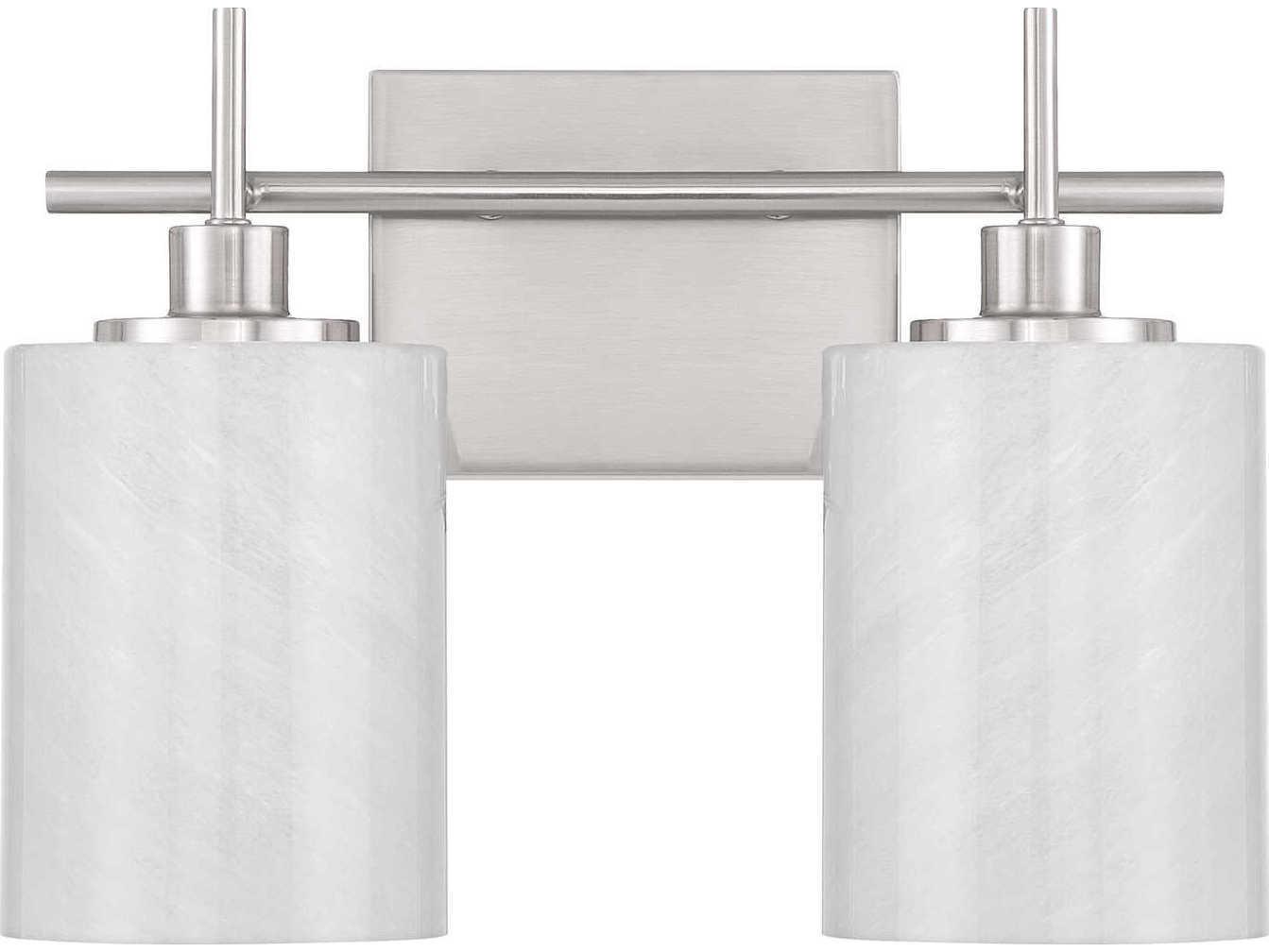 Savoy House Meridian 2-Light Brushed Nickel Vanity Light