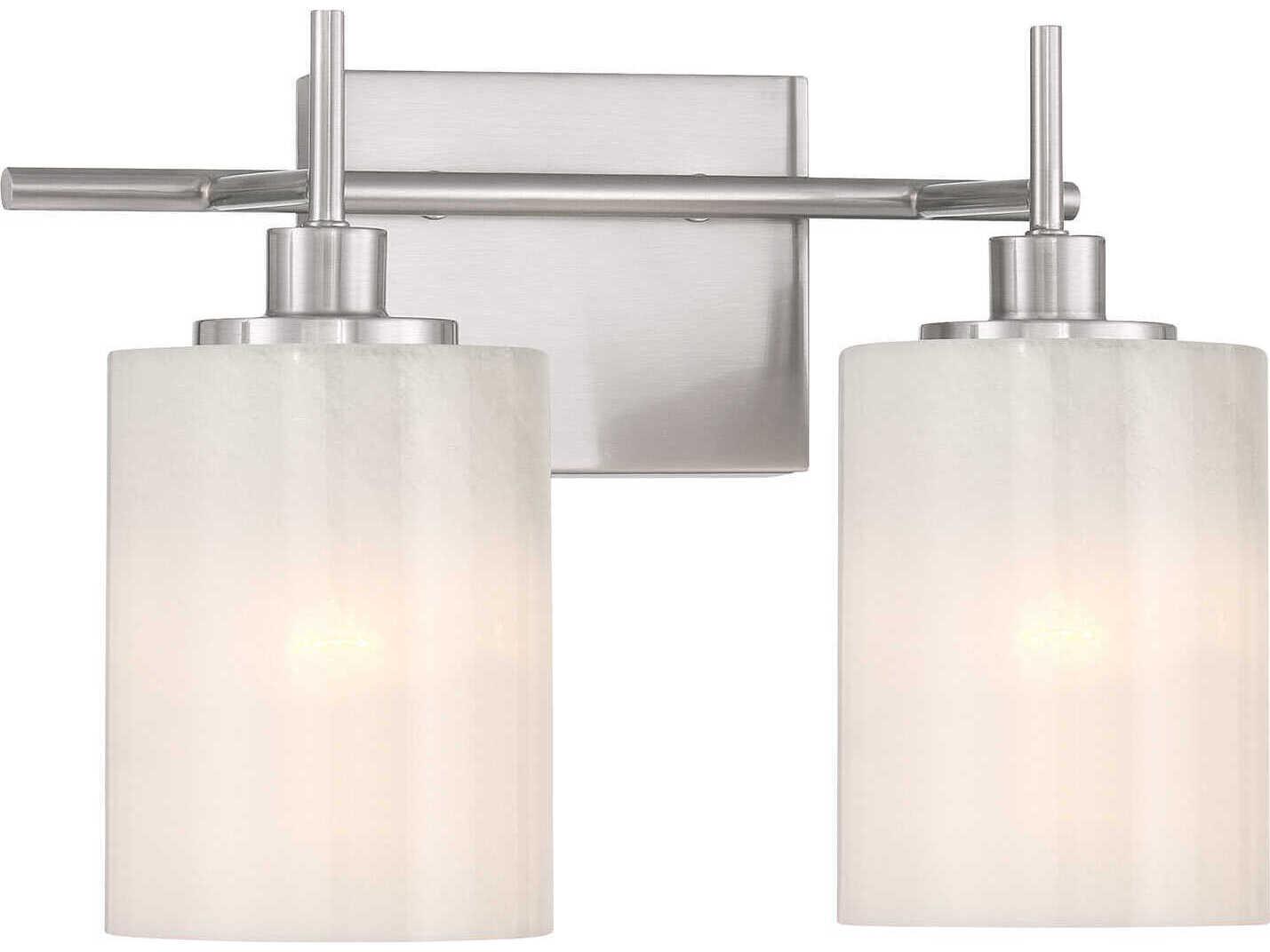 Savoy House Meridian 2-Light Brushed Nickel Vanity Light