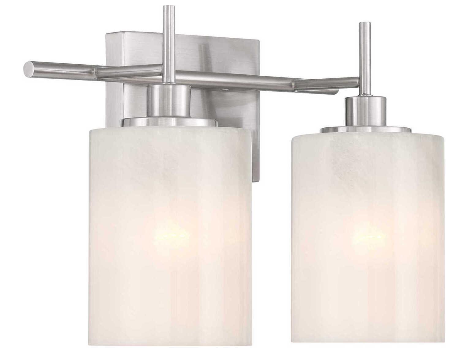 Savoy House Meridian 2-Light Brushed Nickel Vanity Light