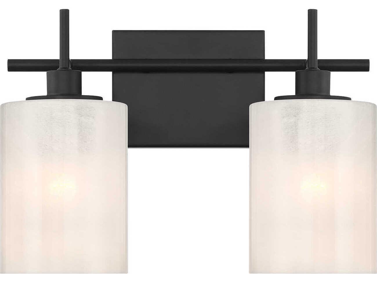 Savoy House Meridian 2-Light Matte Black Vanity Light