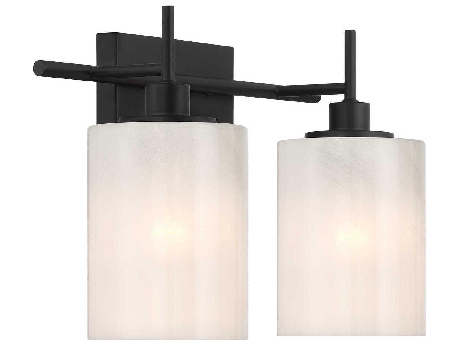Savoy House Meridian 2-Light Matte Black Vanity Light