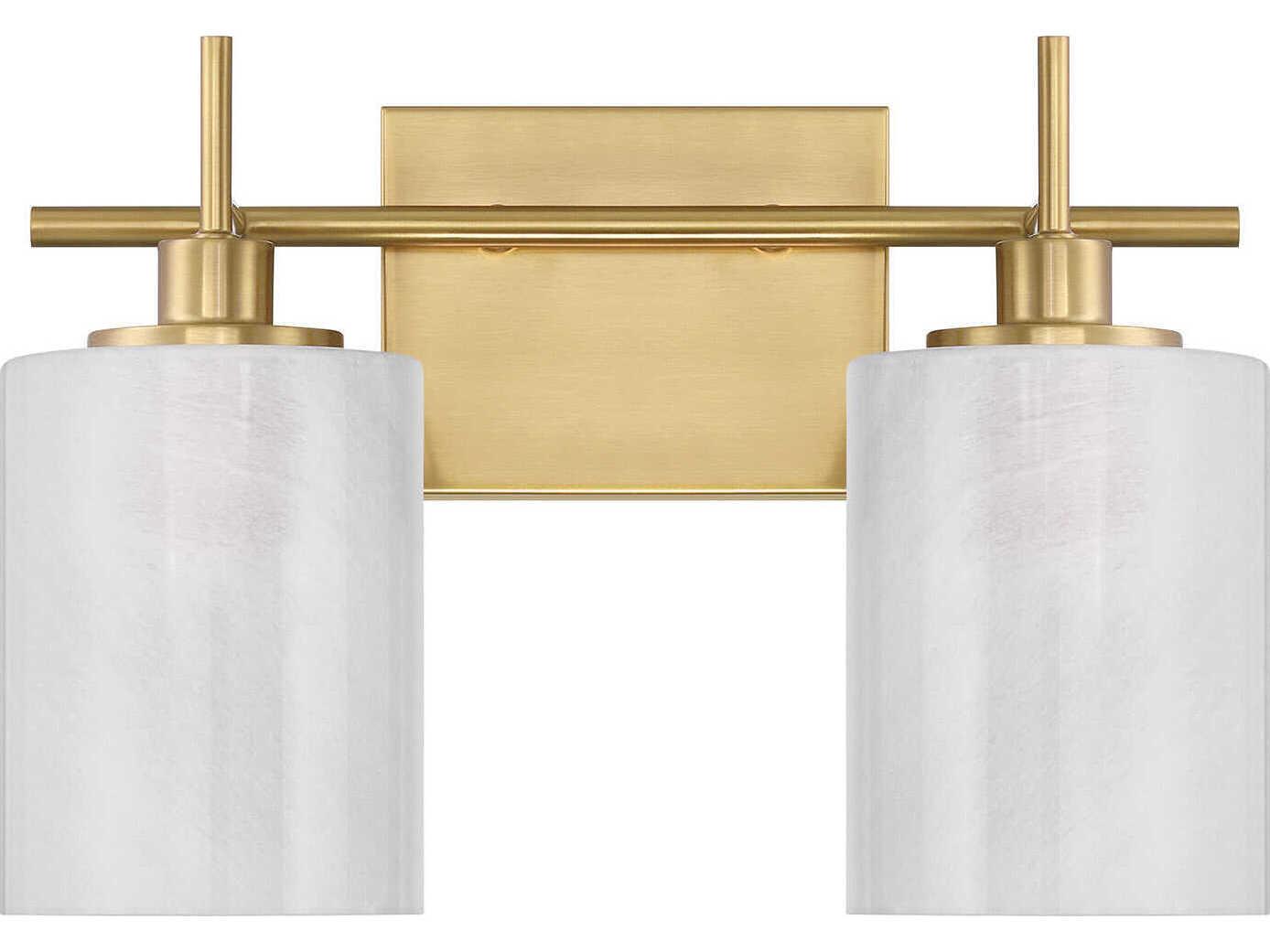 Savoy House Meridian 2-Light Natural Brass Vanity Light