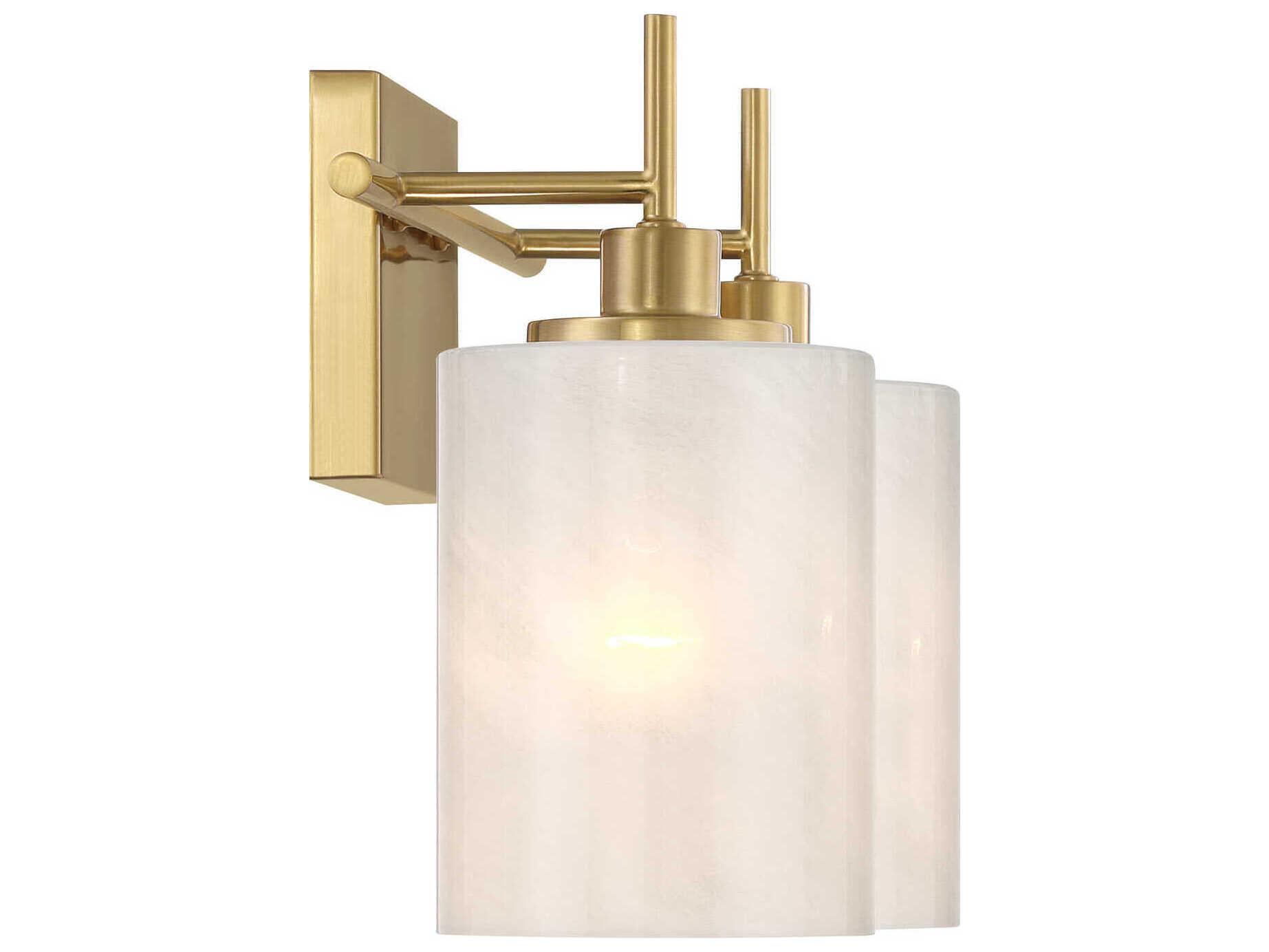 Savoy House Meridian 2-Light Natural Brass Vanity Light