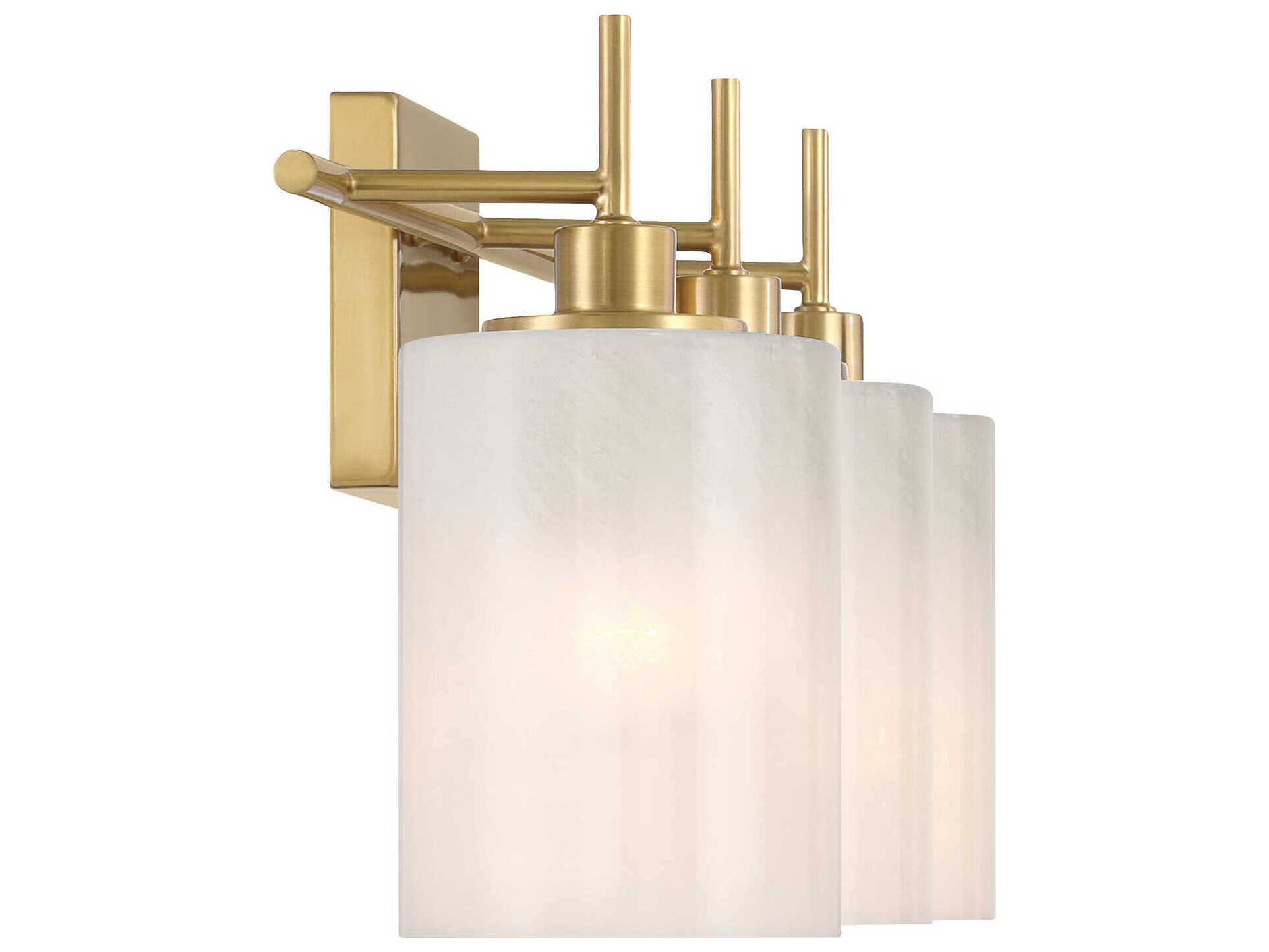 Savoy House Meridian 3-Light Natural Brass Vanity Light