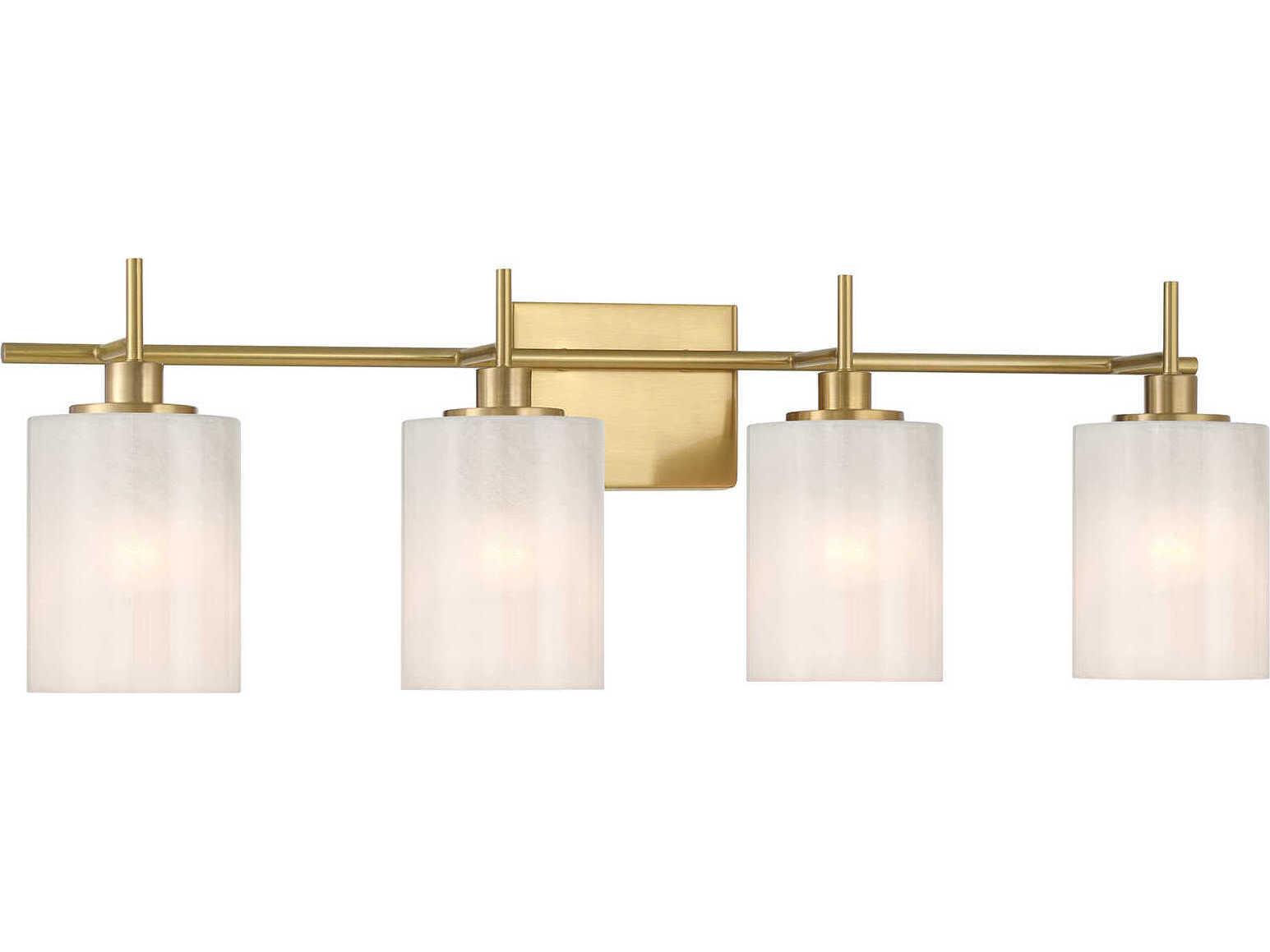 Savoy House Meridian 4-Light Natural Brass Vanity Light
