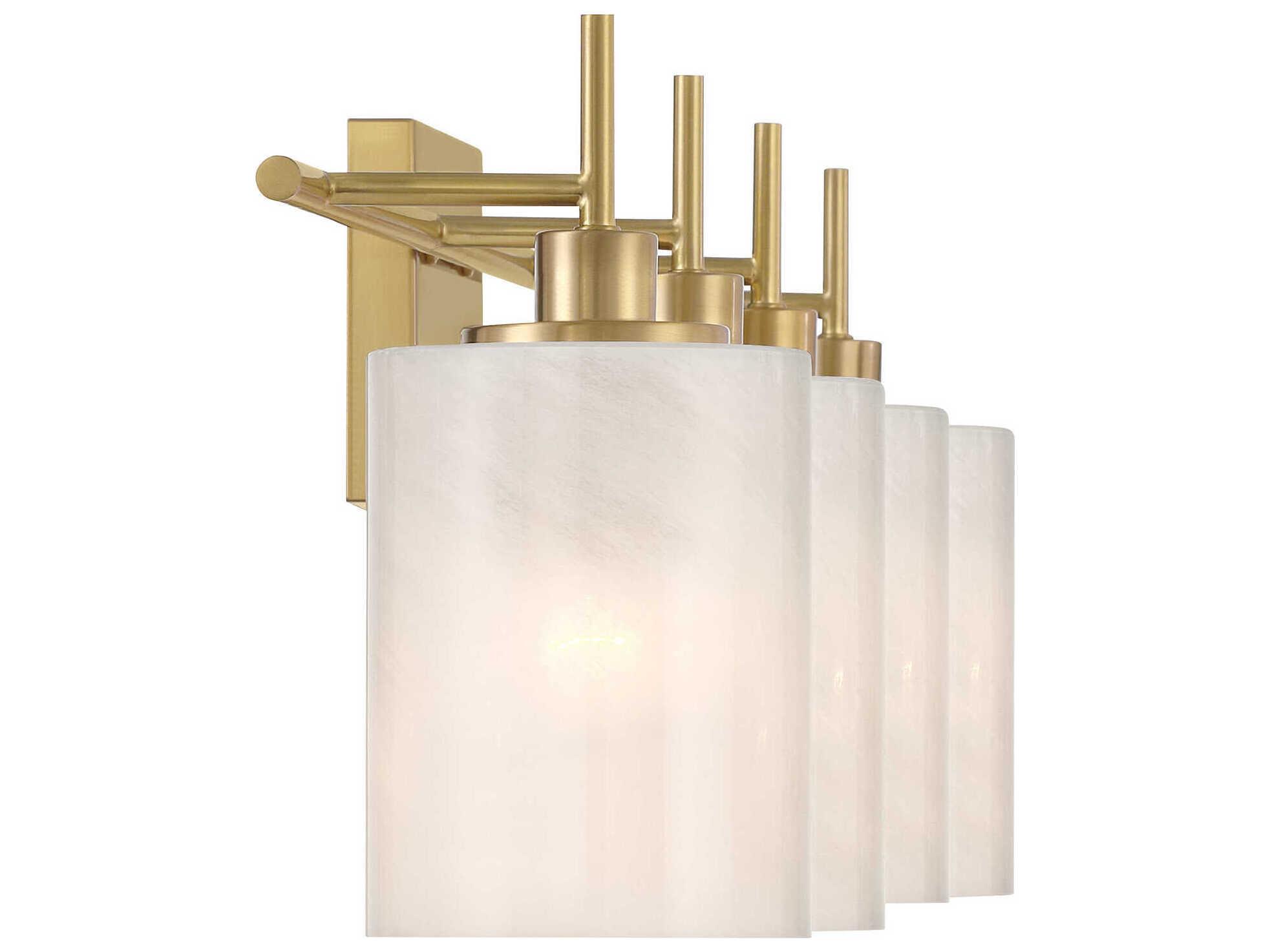 Savoy House Meridian 4-Light Natural Brass Vanity Light