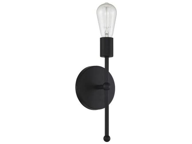 Savoy House Meridian 1-Light Matte Black Wall Sconce