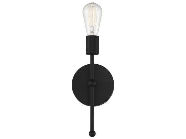 Savoy House Meridian 1-Light Matte Black Wall Sconce
