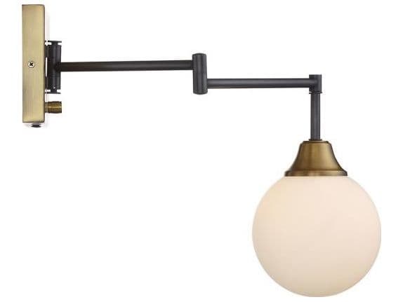 Savoy House Meridian 1-Light Oiled Rubbed Bronze Natural Brass Glass Wall Sconce