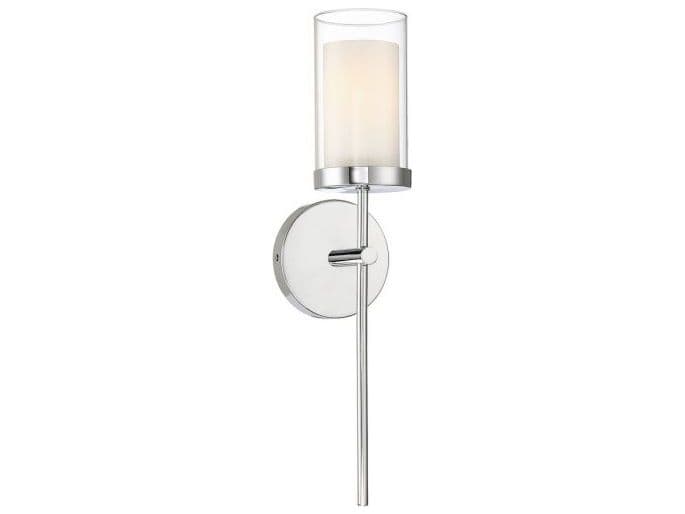 Savoy House Meridian 1-Light Chrome Glass Wall Sconce