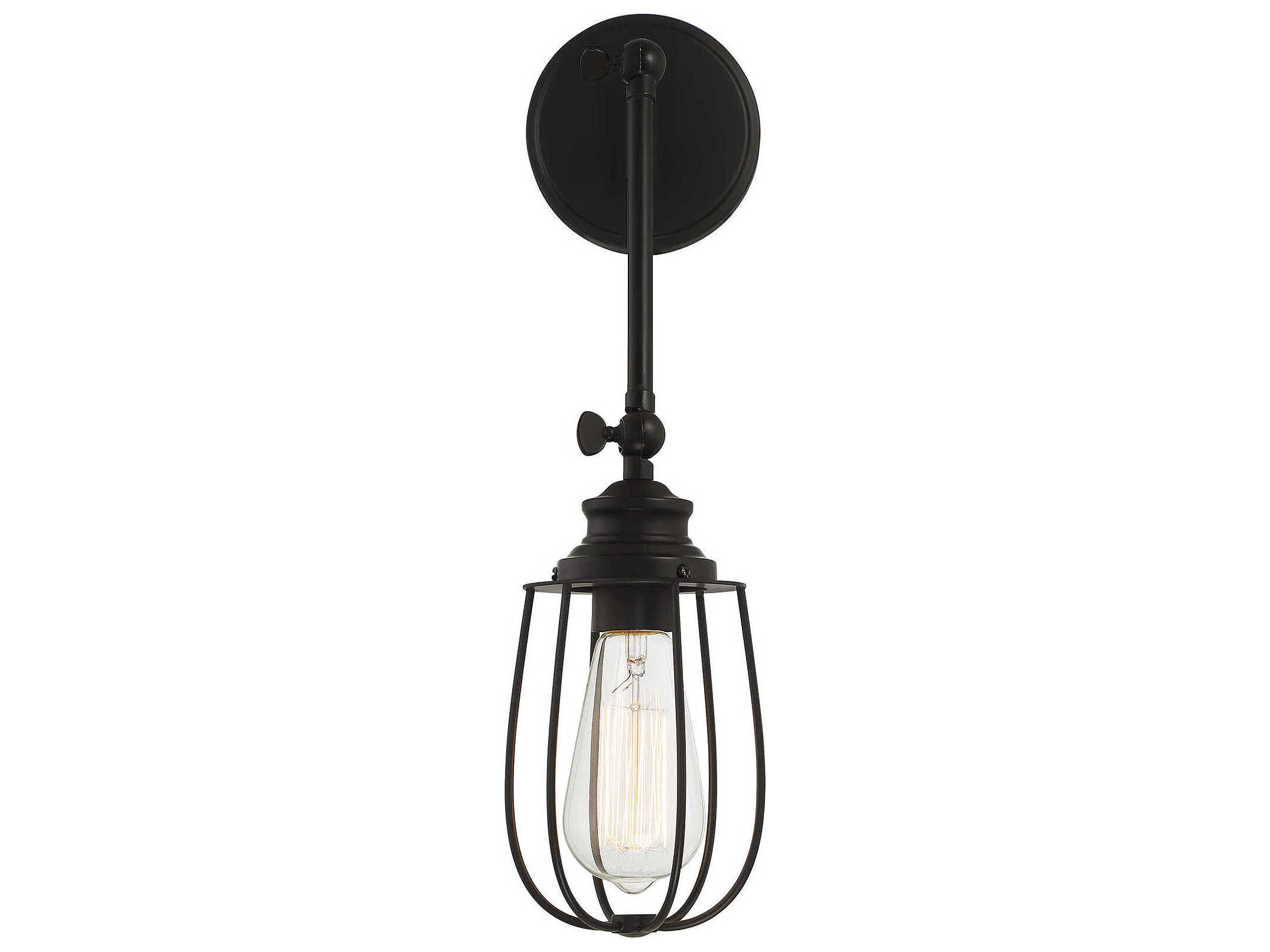 Savoy House Meridian 1-Light Matte Black Wall Sconce