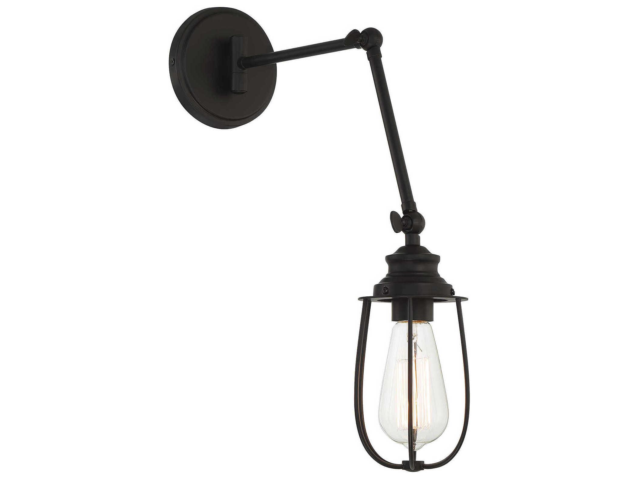 Savoy House Meridian 1-Light Matte Black Wall Sconce