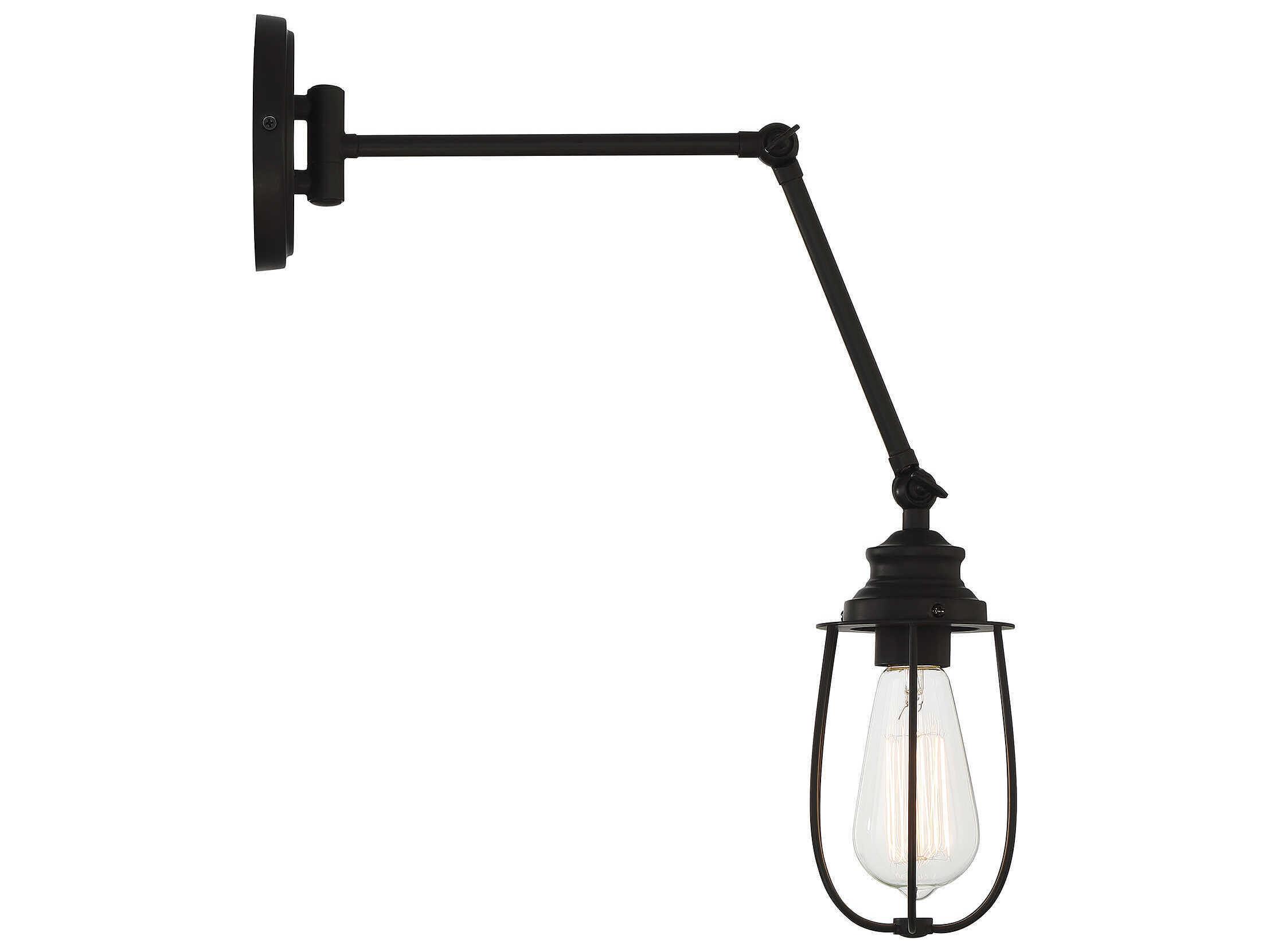 Savoy House Meridian 1-Light Matte Black Wall Sconce