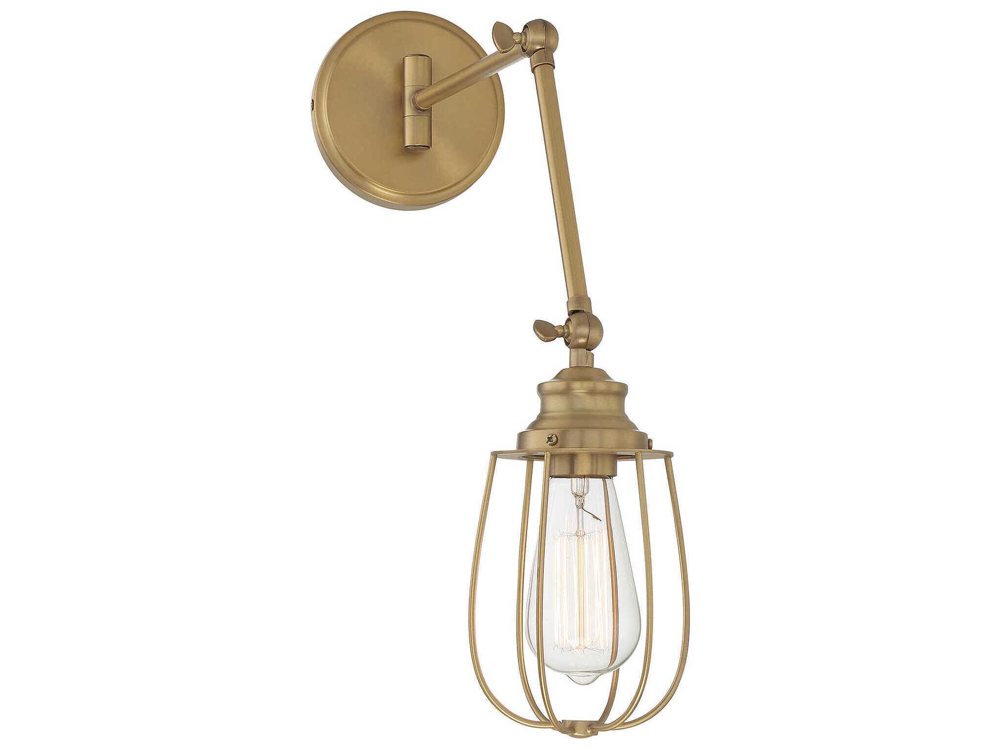 Savoy House Meridian 1-Light Natural Brass Wall Sconce
