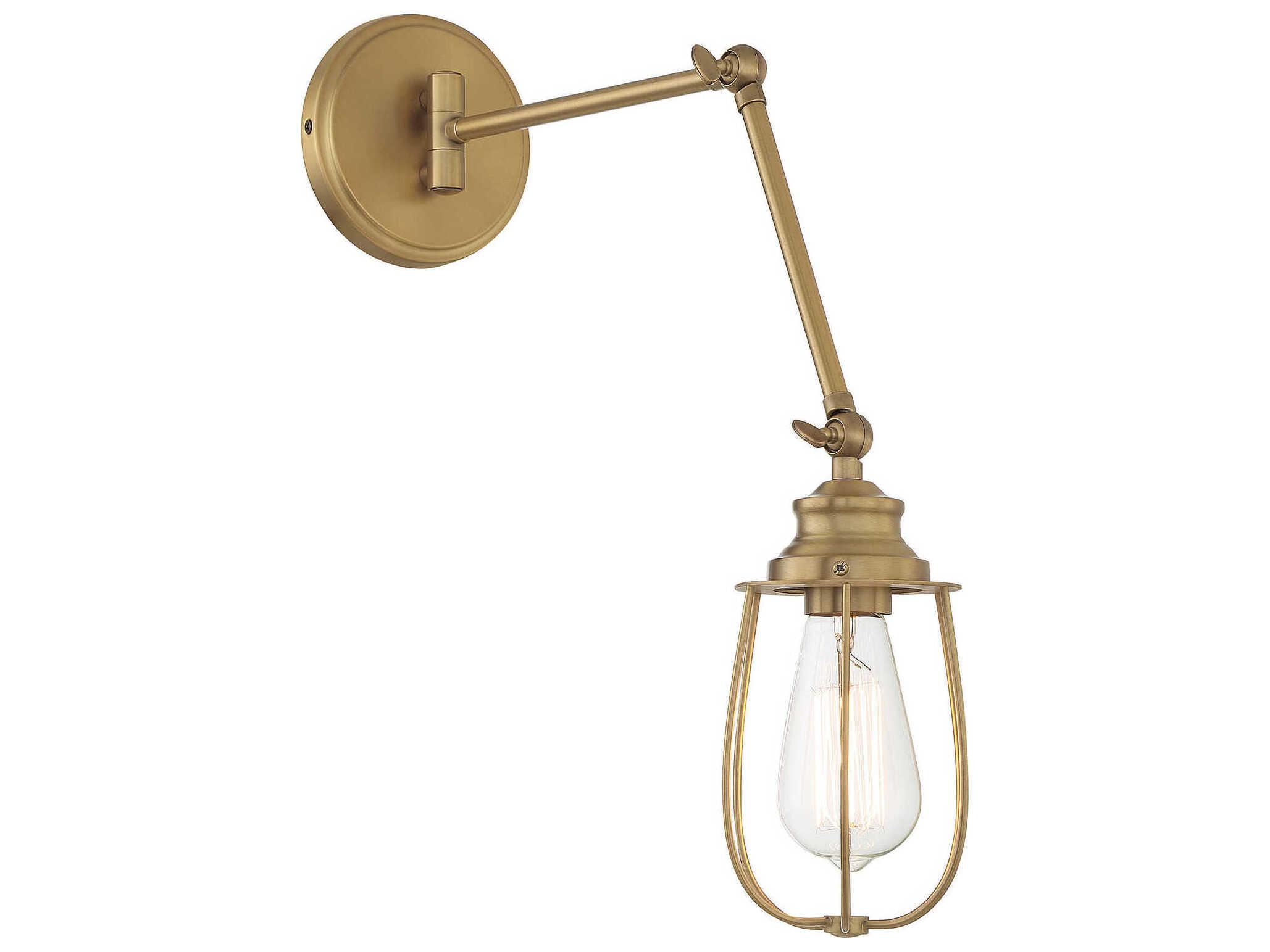 Savoy House Meridian 1-Light Natural Brass Wall Sconce