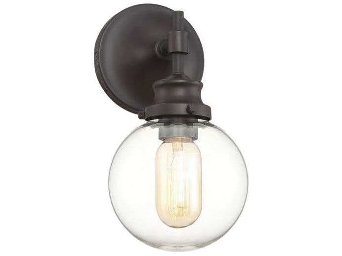 Savoy House Meridian 1-Light Oil Rubbed Bronze Glass Wall Sconce