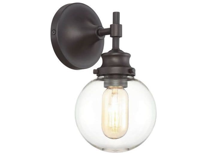 Savoy House Meridian 1-Light Oil Rubbed Bronze Glass Wall Sconce