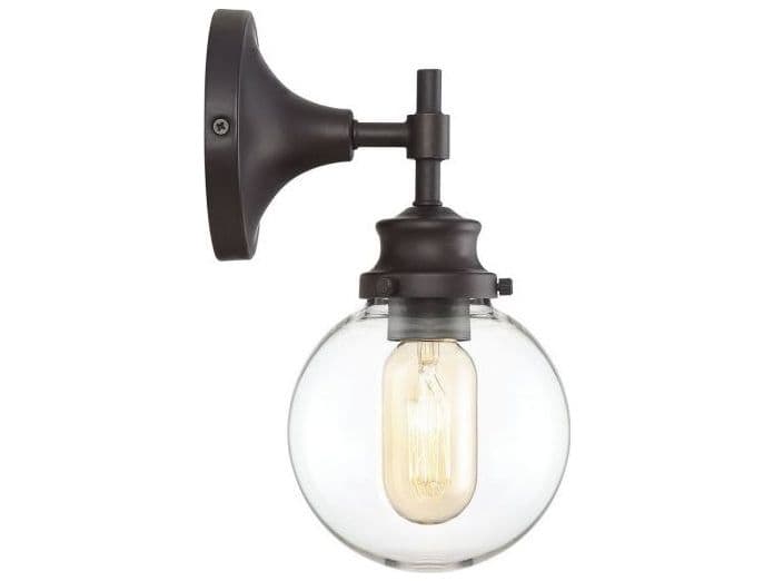 Savoy House Meridian 1-Light Oil Rubbed Bronze Glass Wall Sconce