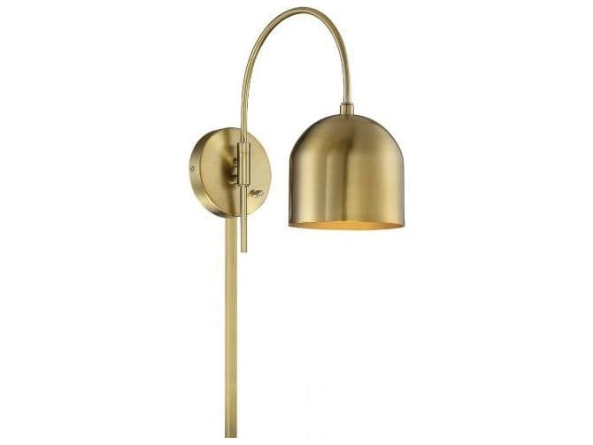 Savoy House Meridian 1-Light Natural Brass Wall Sconce