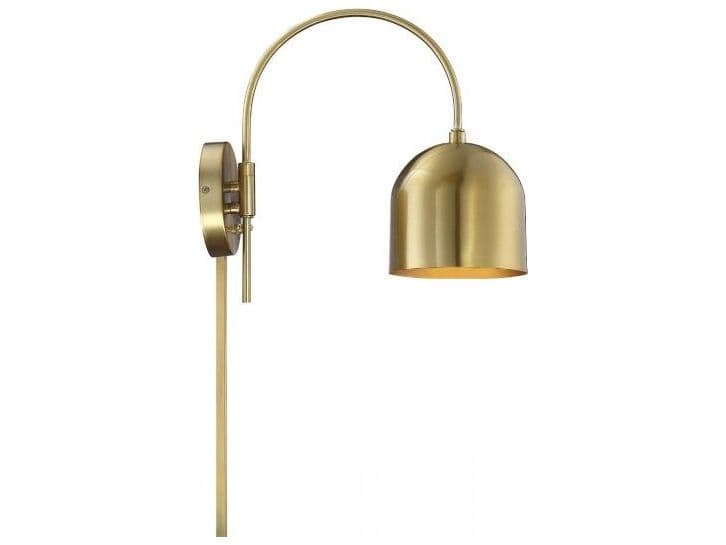 Savoy House Meridian 1-Light Natural Brass Wall Sconce