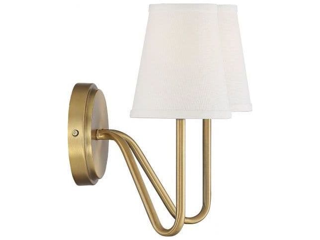 Savoy House Meridian 2-Light Natural Brass Vanity Light