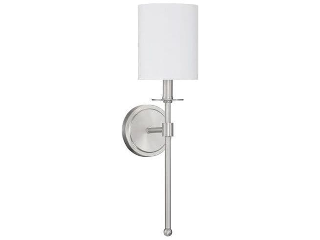 Savoy House Meridian 1-Light Brushed Nickel Glass Wall Sconce