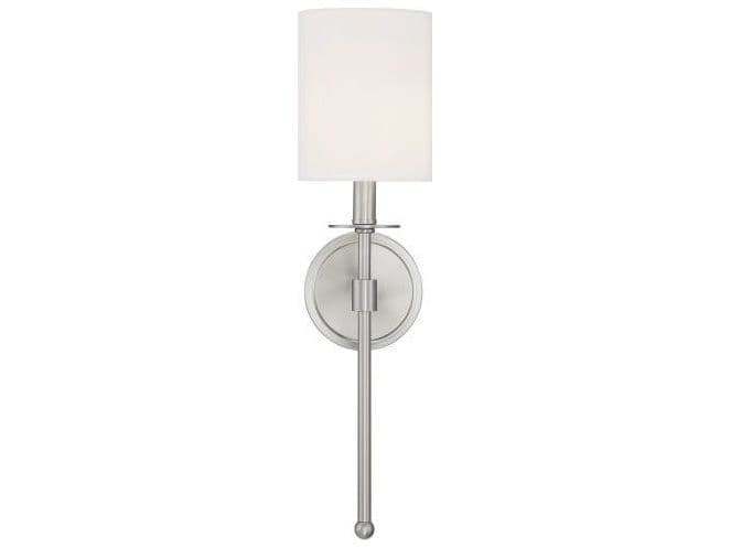 Savoy House Meridian 1-Light Brushed Nickel Glass Wall Sconce