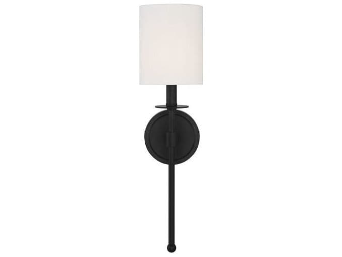 Savoy House Meridian 1-Light Matte Black Glass Wall Sconce