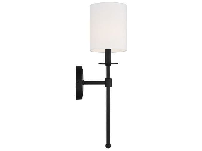 Savoy House Meridian 1-Light Matte Black Glass Wall Sconce