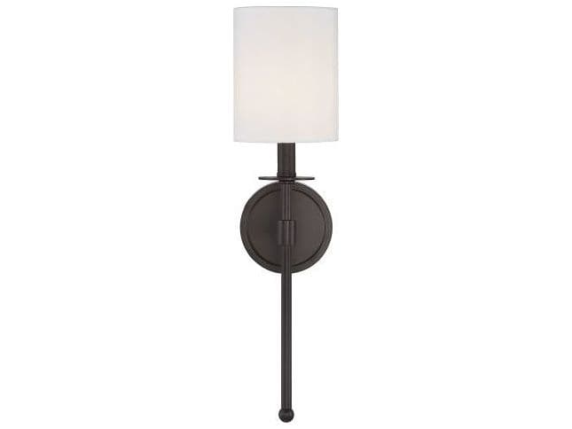 Savoy House Meridian 1-Light Oil Rubbed Bronze Glass Wall Sconce