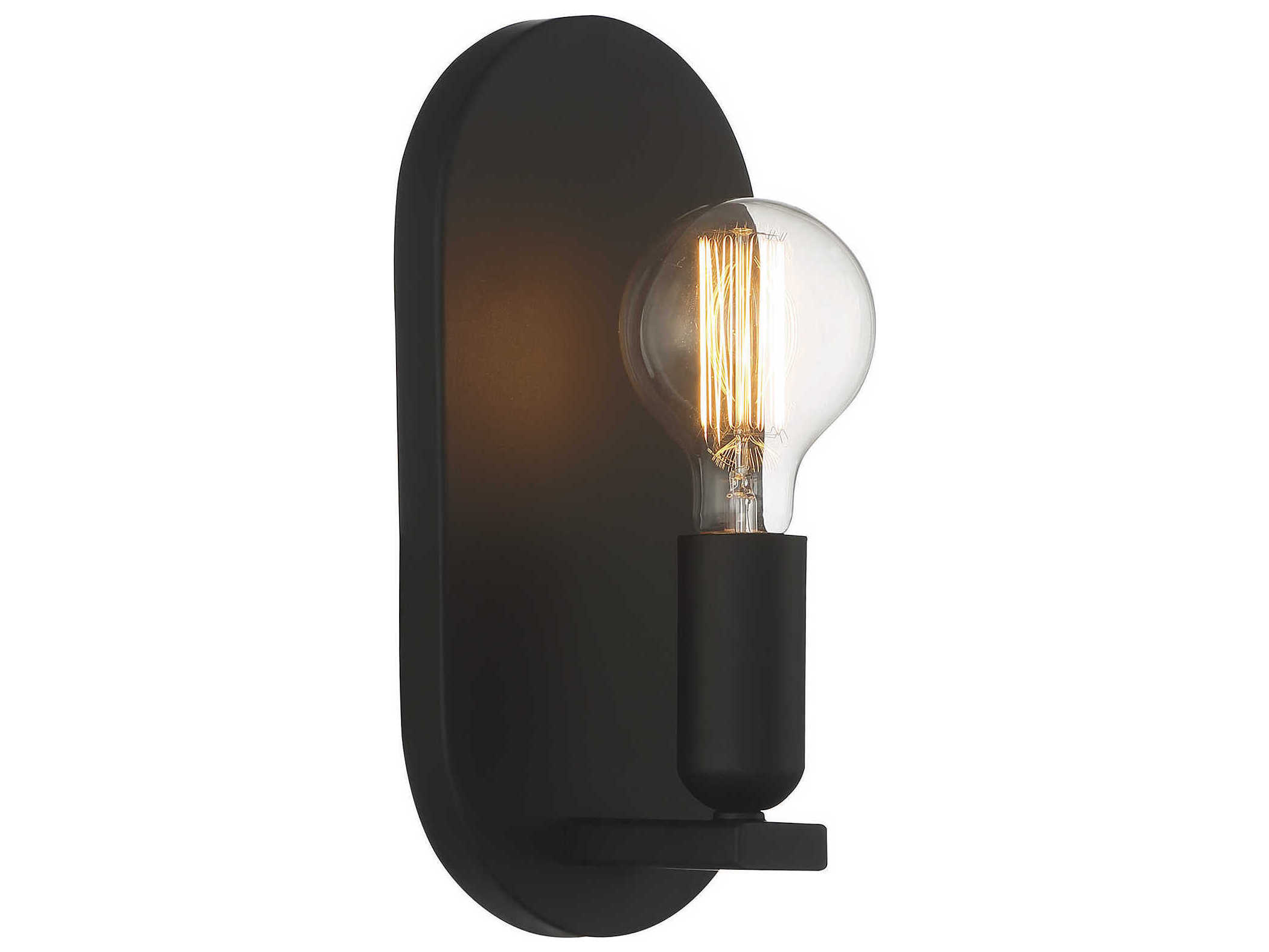 Savoy House Meridian 1-Light Matte Black Wall Sconce