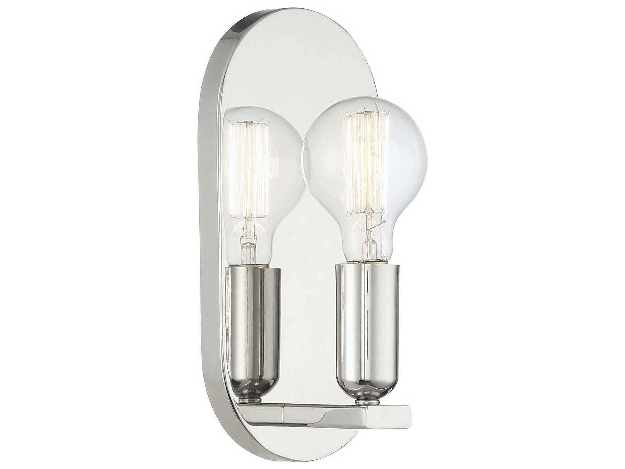 Savoy House Meridian 1-Light Polished Nickel Wall Sconce