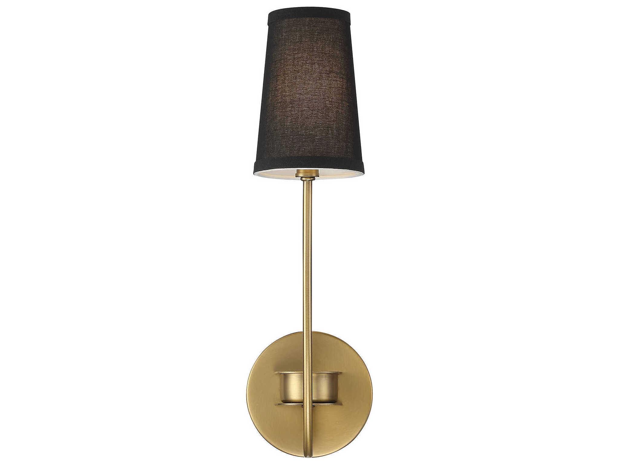 Savoy House Meridian 1-Light Natural Brass Wall Sconce