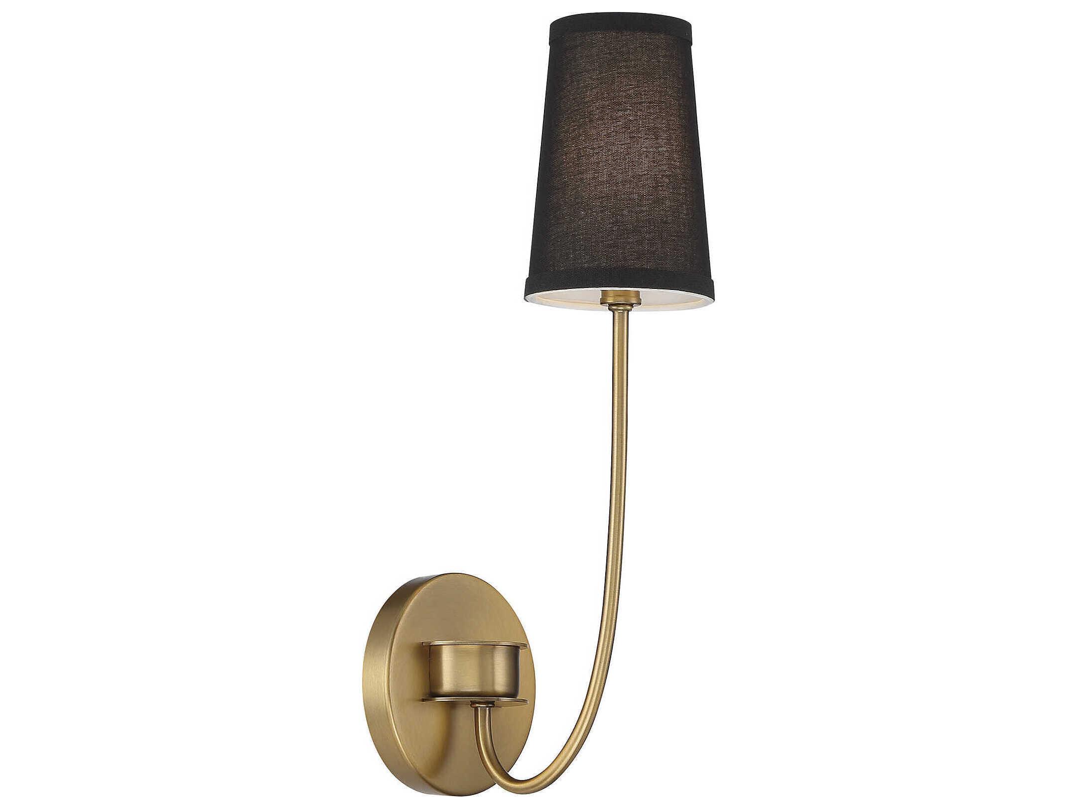Savoy House Meridian 1-Light Natural Brass Wall Sconce