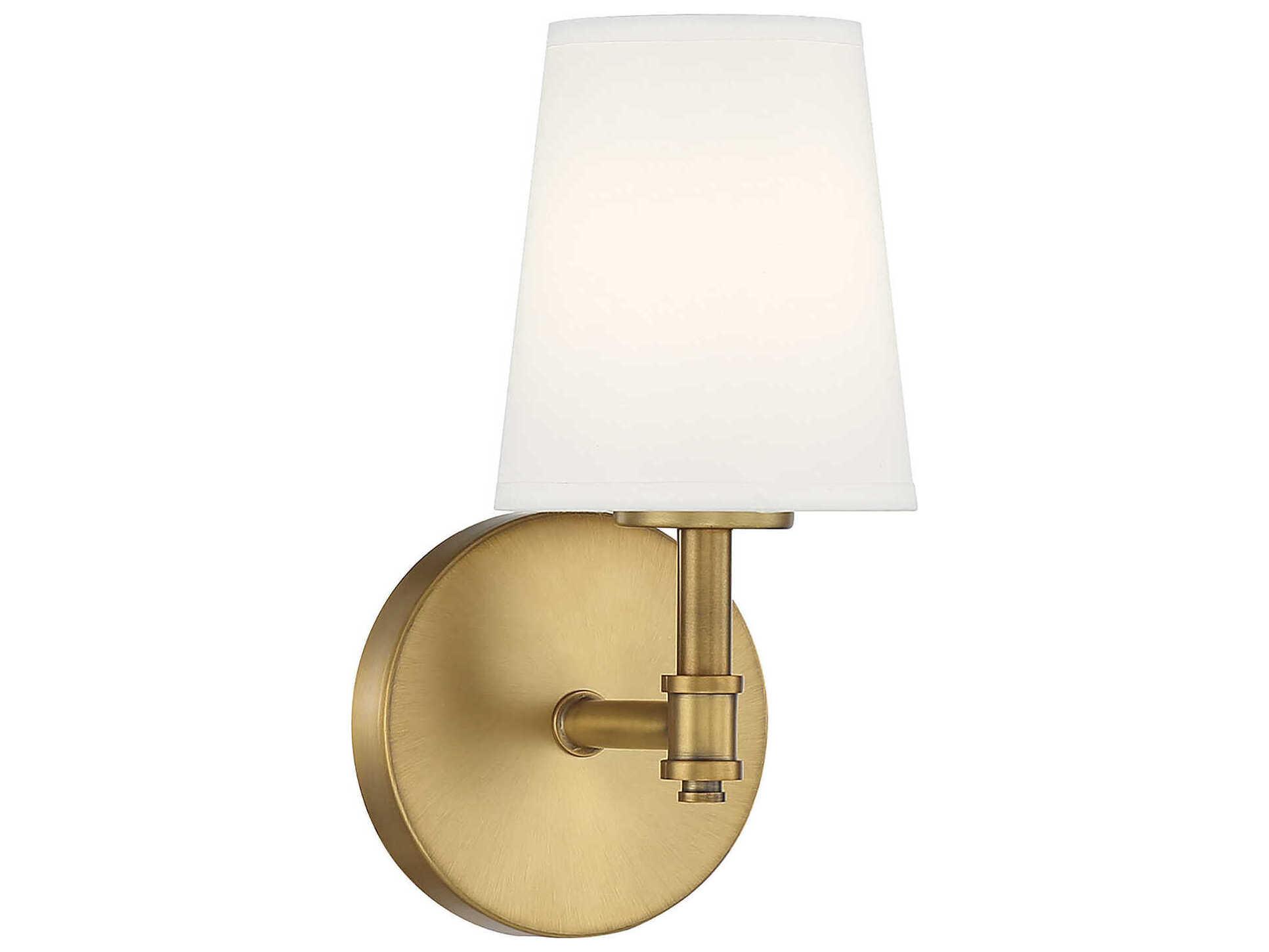 Savoy House Meridian 1-Light Natural Brass Wall Sconce