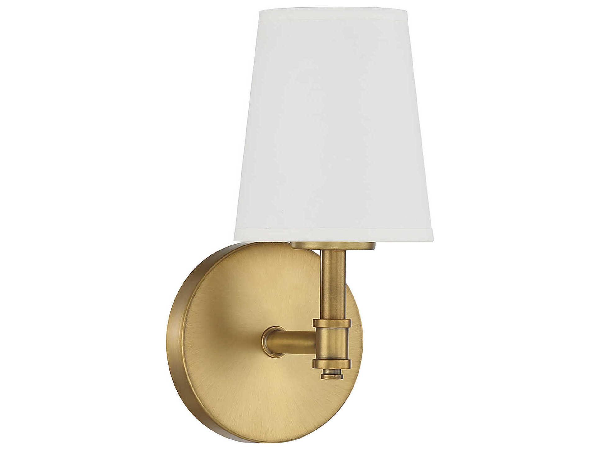 Savoy House Meridian 1-Light Natural Brass Wall Sconce