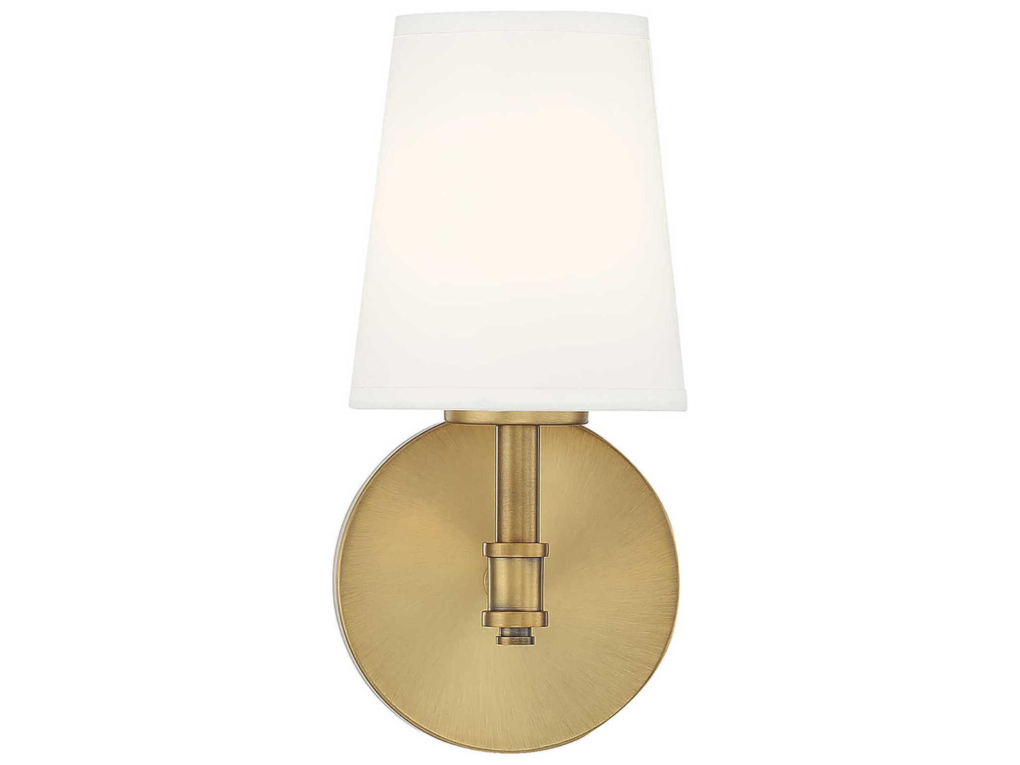 Savoy House Meridian 1-Light Natural Brass Wall Sconce