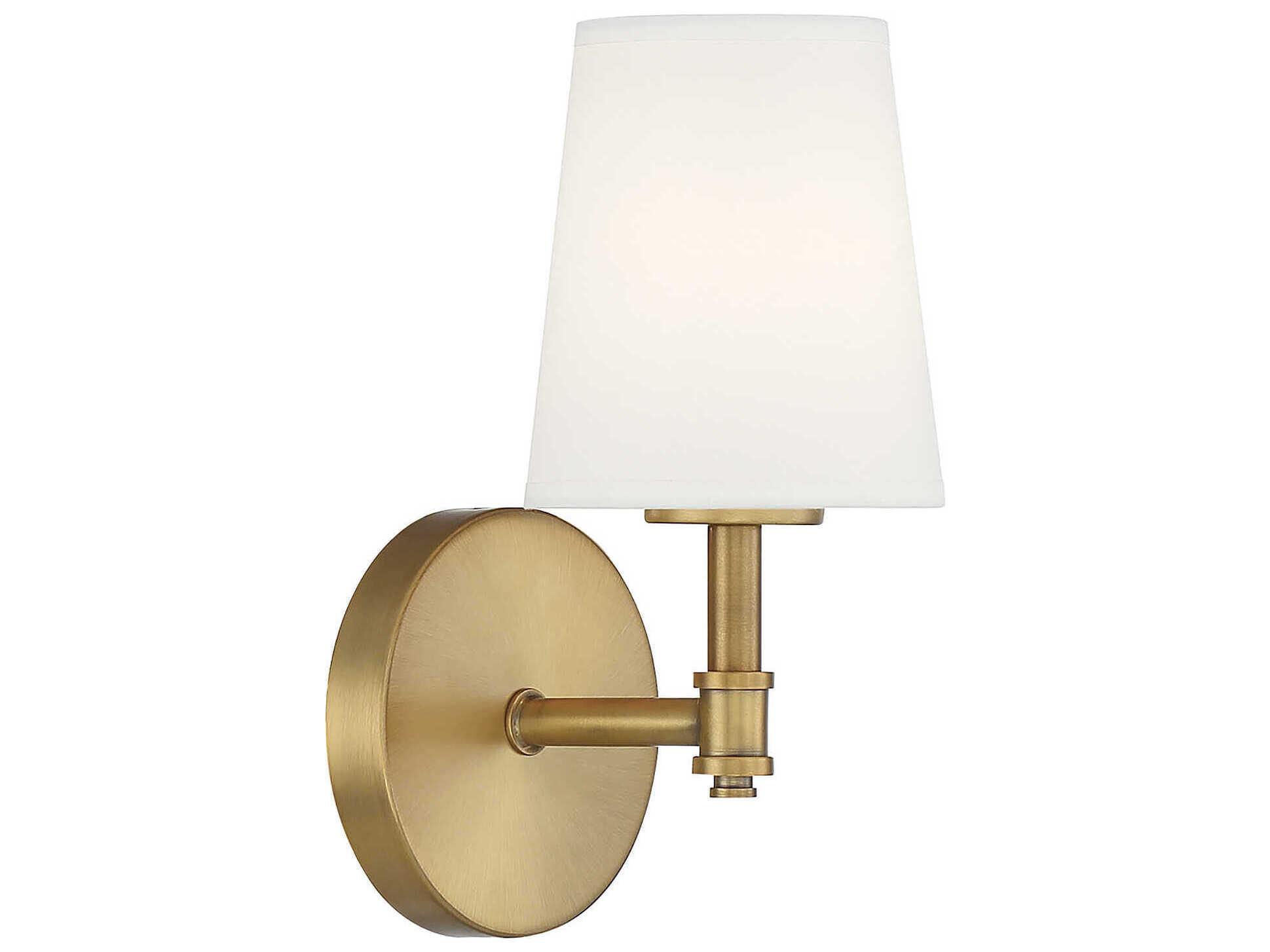 Savoy House Meridian 1-Light Natural Brass Wall Sconce